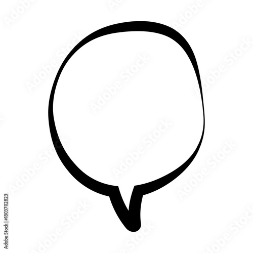 黒い単色ラインの吹き出しのイラスト