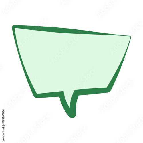 緑色の吹き出しのベクターイラスト