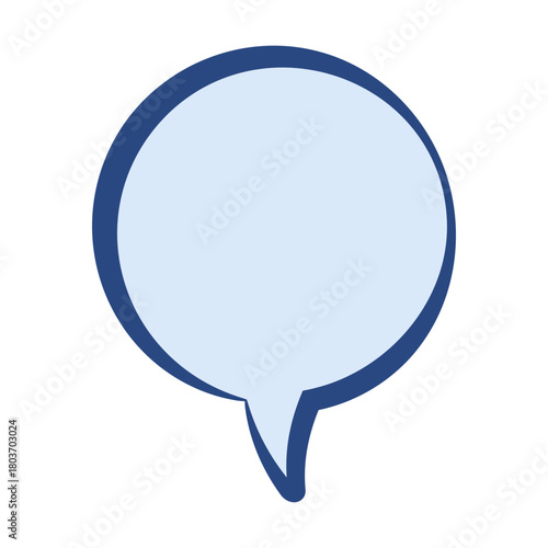 青色の吹き出しのイラスト