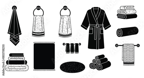 Modern bathroom accessories create a relaxing spa experience vector