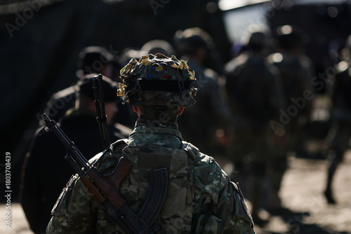 Romanian army soldiers during a NATO Multinational Exercise