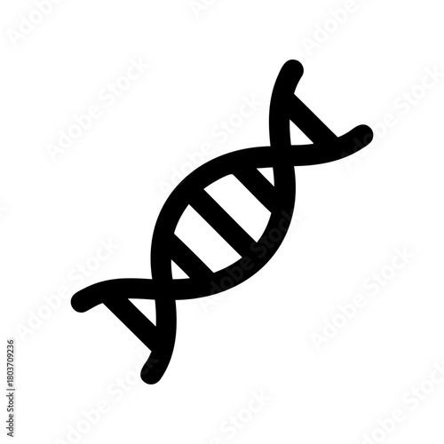 Dna double helix structure genetic code icon illustration Vector, illustration