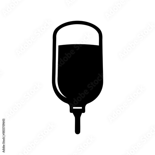 Medical iv drip bag icon for healthcare and emergency Vector, illustration
