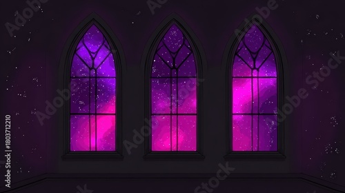 窓から見える夜空