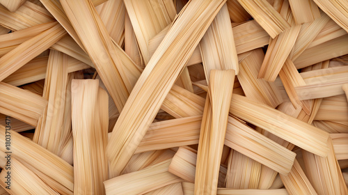 Close-up background of dry golden wheat leaves