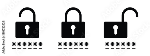 Secure password icon web and mobile icon