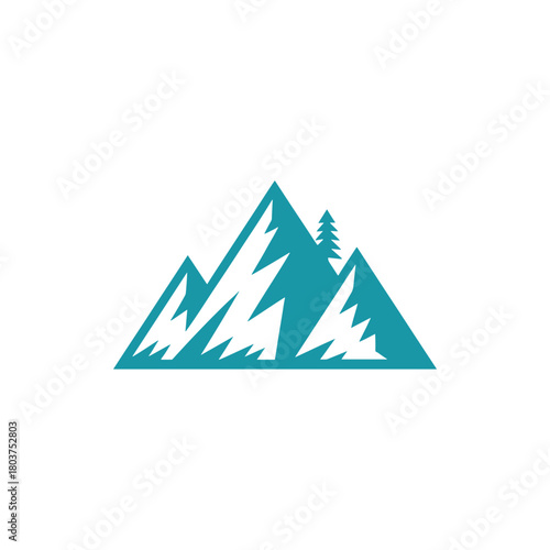 Modern Mountain Logo Vector Design