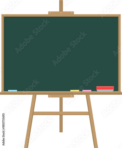 Empty Vintage Classroom Chalkboard for Education and Presentation Concepts
