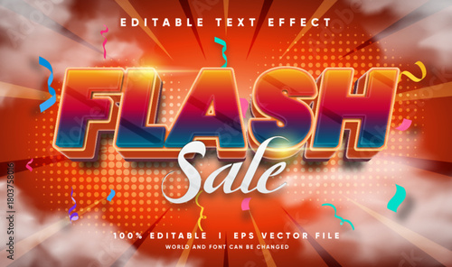 flash sale vector text effect with modern style