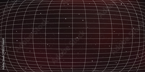 3D wireframe perspective grid room template design vector illustration background. Empty three dimensional virtual room perspective wireframe grid geometric sketch. Cyber virtual line interior frame.