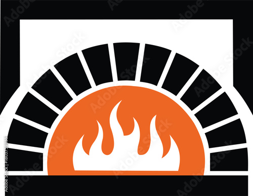 Oven logo with flames