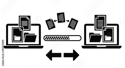 File transfer data sharing between computers network connection