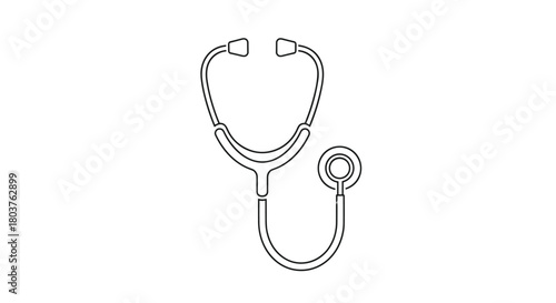 A medical stethoscope representing healthcare the diagnostic tool used by doctors to listen to internal body sounds like heartbeats and breathing.