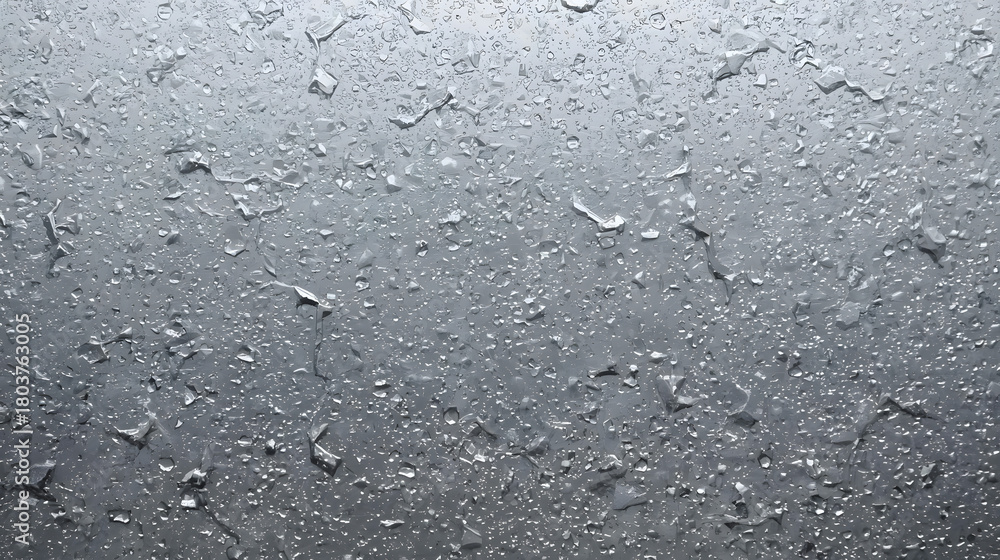 Fototapeta premium Raindrops clinging to a window create a peaceful, reflective abstract texture evoking calm and serenity, perfect for backgrounds, wallpapers, and atmospheric designs