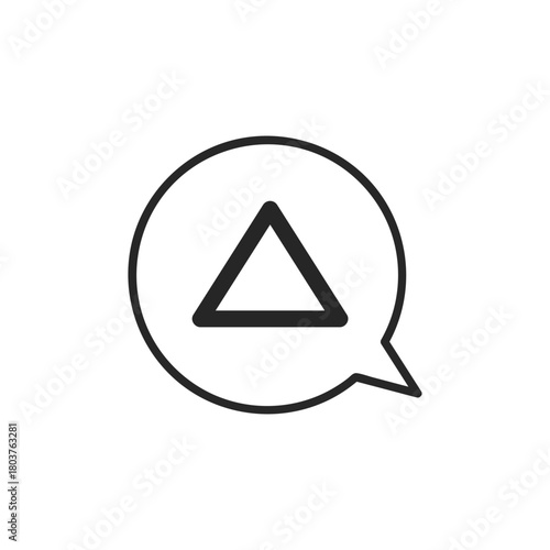 シンプルな三角の吹き出しのアイコン