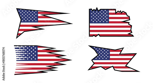 American flag vector distressed patriotic usa symbol illustration