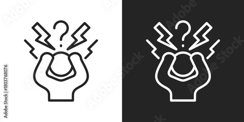 workload Icon In Black And White Line Style