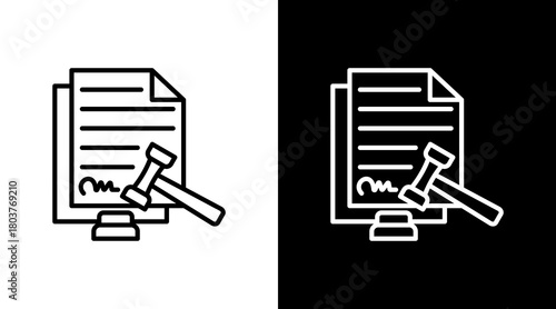 Contract With Icon Set Design