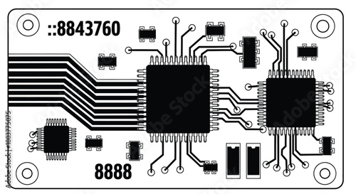 Circuit board design schematic diagram electronic components pcb