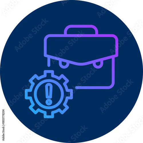 Failure icon for business risk, website, application, printing, document, poster design, etc