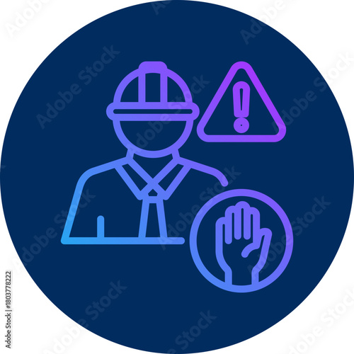 Restrictions icon for business risk, website, application, printing, document, poster design, etc
