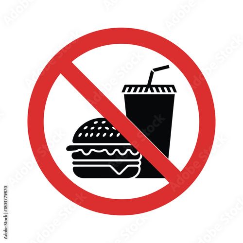 No food or drinks allowed sign