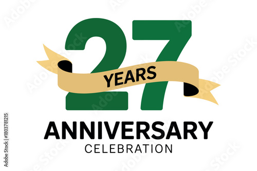 A stylized graphic displays '27 YEARS ANNIVERSARY CELEBRATION' with a golden ribbon.