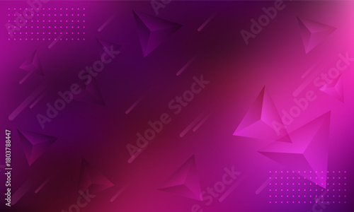 Modern abstract purple background with geometric shape and shiny effect vector illustration. Science, futuristic, energy technology concept. Suit for business, corporate, banner, backdrop.