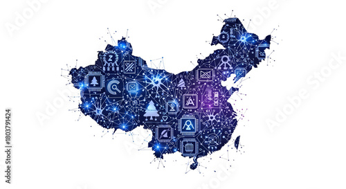 China's Digital Landscape A Tech-Infused Map of Innovation and Connectivity