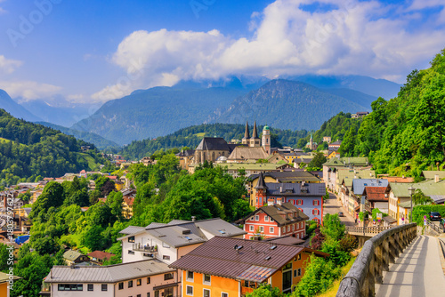 Berchtesgaden, Bavaria, Germany. Cityscape image of Bavarian town of Berchtesgaden.