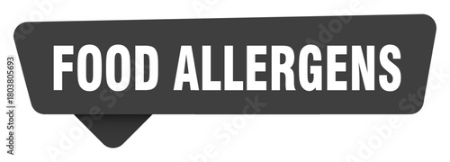 food allergens black sign isolated on transpatent background. food allergens sticker