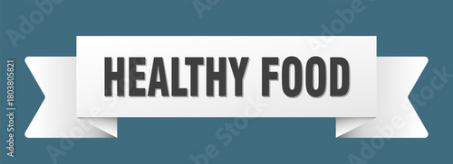 healthy food ribbon isolated on transparent background. healthy food ribbon