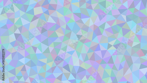 A serene tapestry of pastel triangles, a delicate dance of light and color in a harmonious blend of blue, green, and lavender shades