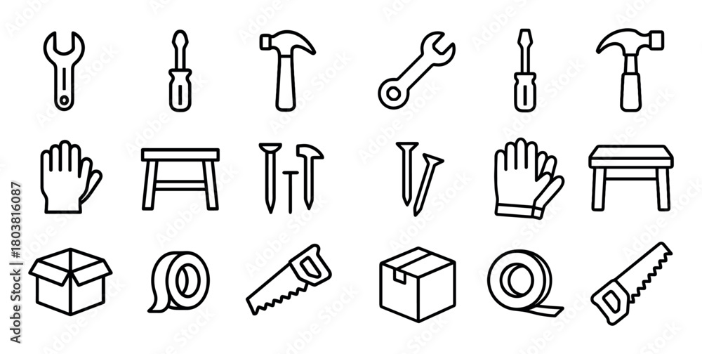 Fototapeta premium Repair Tools Icons