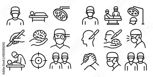 Neurosurgery Icon Set