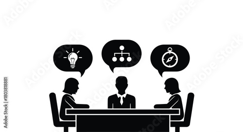 Business team meeting shares ideas for growth and strategic planning