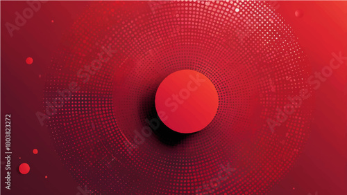 Abstract technology background with red and blue ripple pattern, light design, and circular tunnel effect
