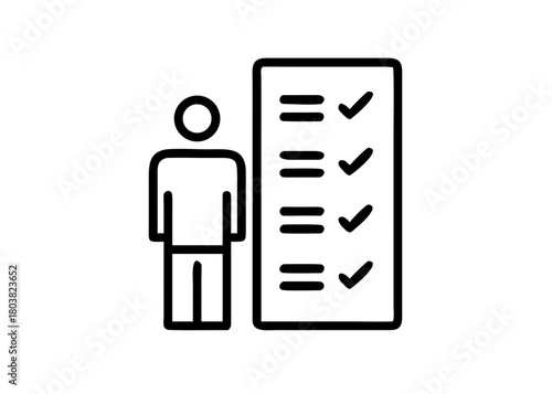 Checklist with Person Icon – Task Management & Productivity Symbol