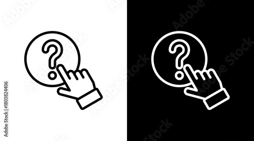 Help Button With Icon Set Design