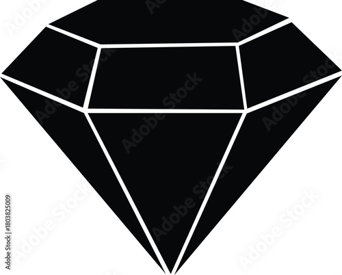 Black and white diamond illustration
