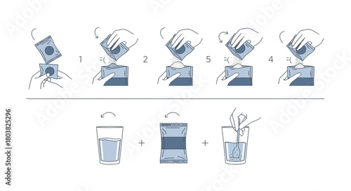 Stepbystep illustration of how to assemble a small cardboard box, isolated on