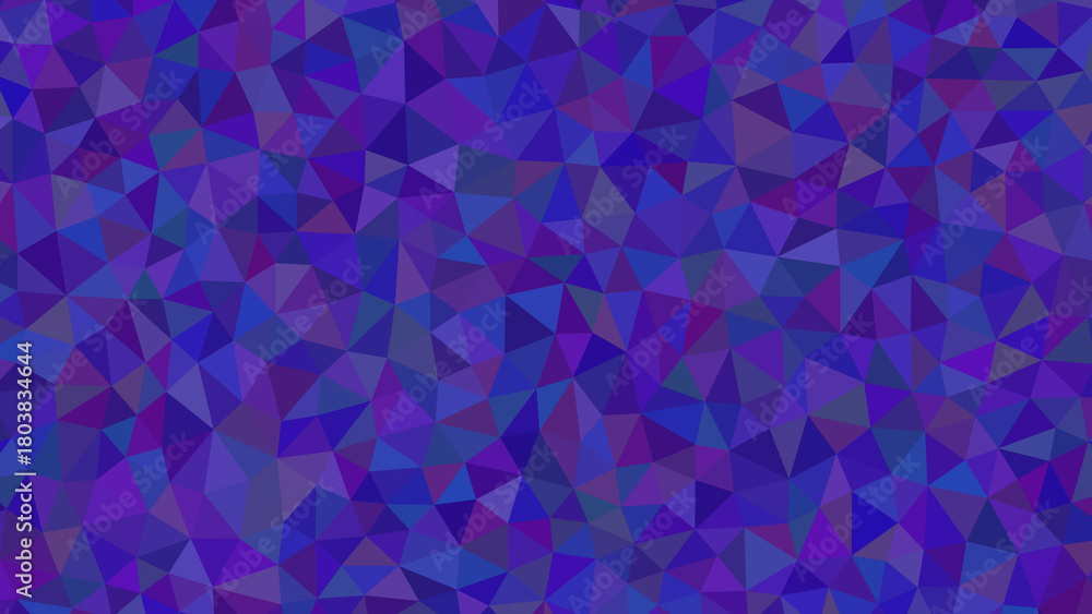 Fototapeta premium Geometric low poly background with shades of blue and purple creating a calming and visually appealing design for various applications