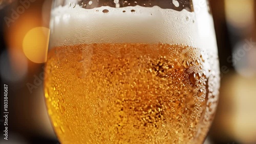 Wallpaper Mural Close Up of Cold Beer With Water Droplets on Glass Torontodigital.ca