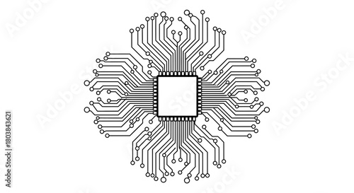Modern microchip circuit board design technology innovation