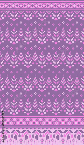 beautiful pixel tribal pattern inspired by each native pixel fabric wayuu African native American southeast Asian traditional textile Thai silk pattern Aborigine Australian Columbian pattern fabric