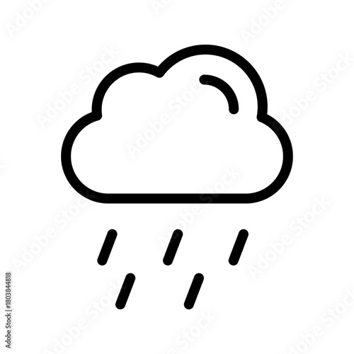 Rain Cloud Icon Pack – Minimal Weather Symbols Collection for Apps, UI, and Web Design