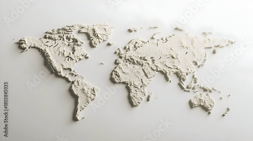 white wall with a map
