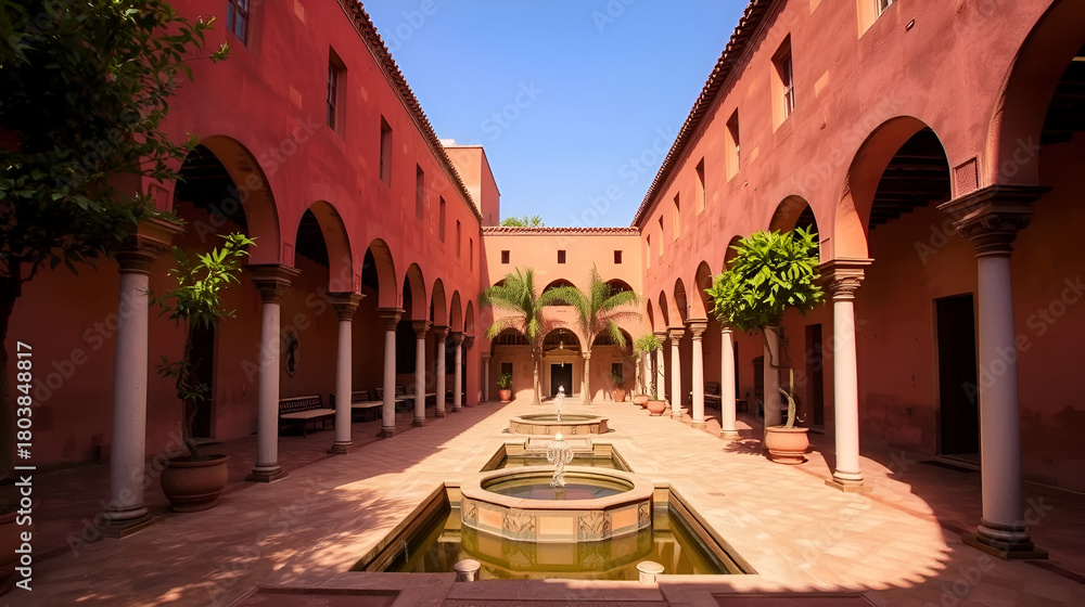 Naklejka premium Le Jardin Secret buildings, Marrakesh