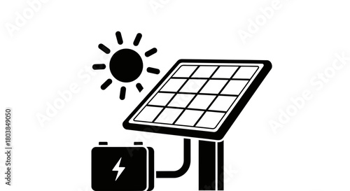 Harness the power of the sun with solar energy panel and battery