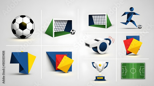 Soccer Icons A Collection of Football Elements